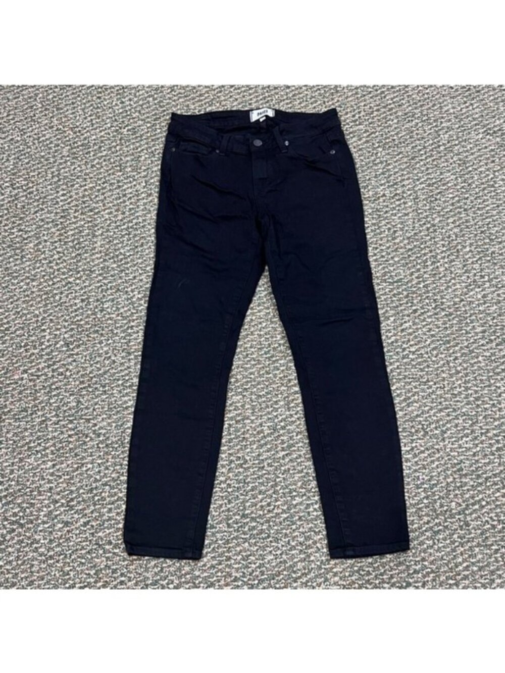 Paige Verdugo Crop Black Skinny Jeans Size 27 Crafted From Rayon Blend With Stre